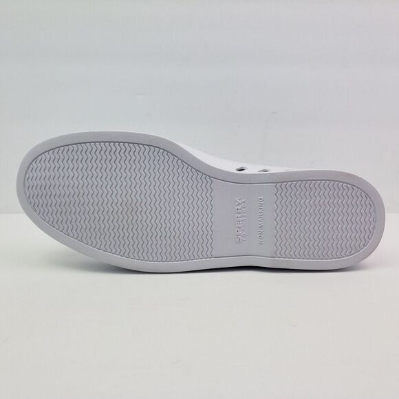 Sperry A/O Float Cozy Mens Size 12 White Slip On Faux Fur Inside Boat Shoes - Picture 8 of 8